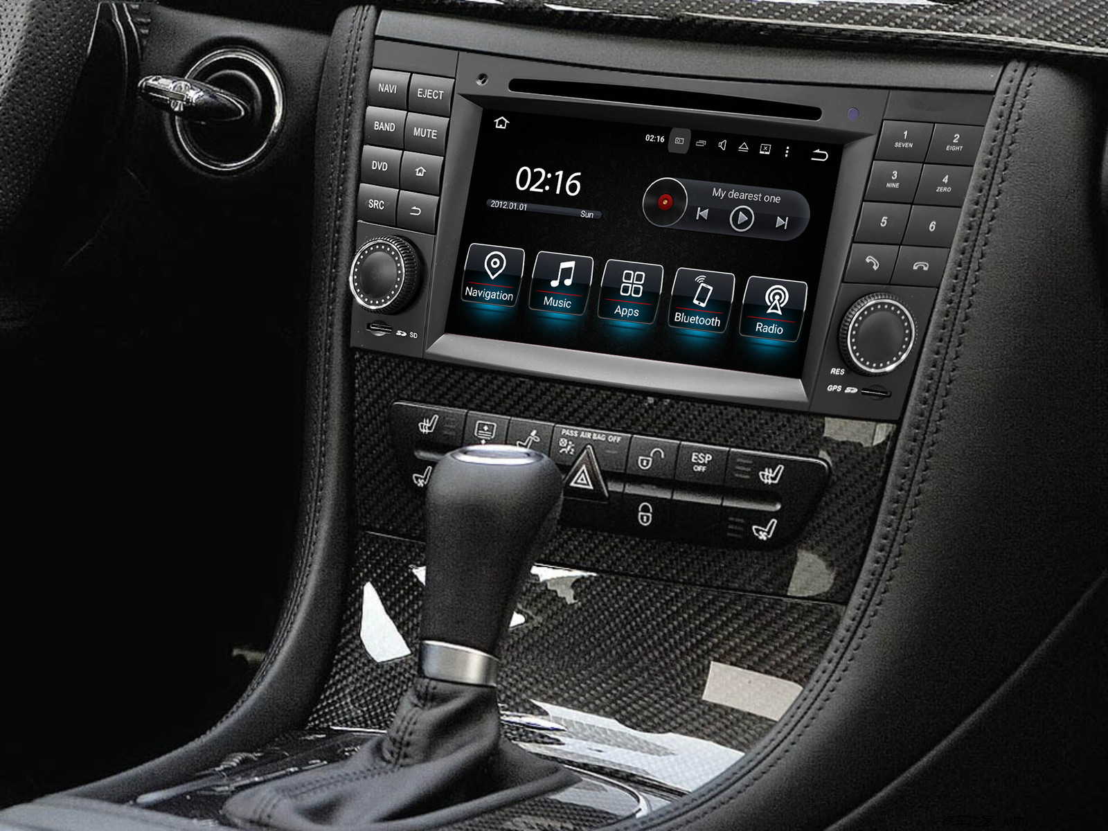 7 in Touch Radio For Mercedes W211 W219 W209 01-10 CarPlay Android Auto Sat Nav DVD