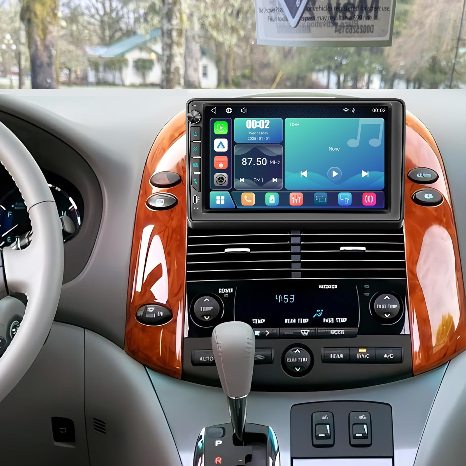 7″ Stereo Bluetooth Radio Car Apple/Android Carplay For Toyota Sienna 2004–2010