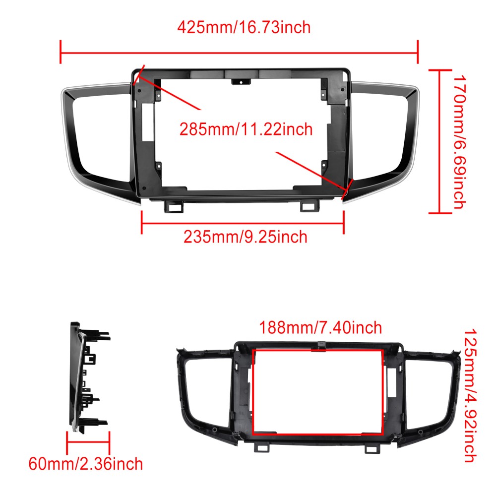 For HONDA Pilot 2016-2022 Car Stereo Radio Apple Carplay Android 15 4+64GB