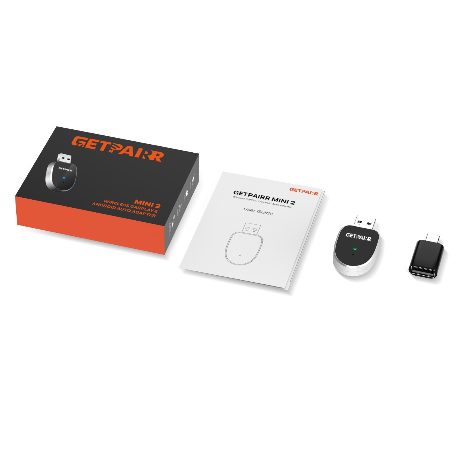 GetPairr Wireless CarPlay Android Auto Dongle Plug & Play 5GHz WiFi OTA