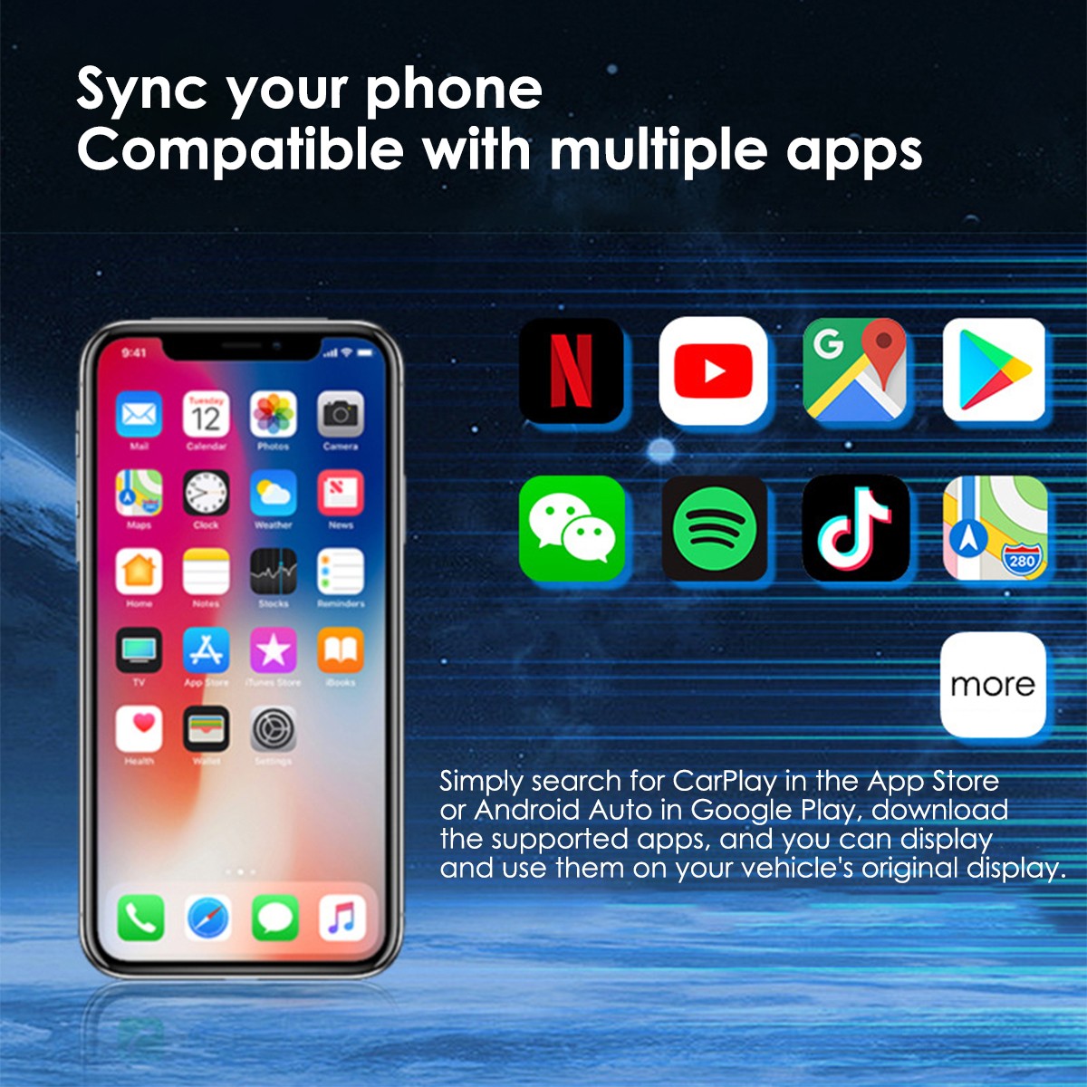 2026 Mini Carplay Adapter 3 IN 1 Wireless Carplay & Android Auto & Mirror Link ,