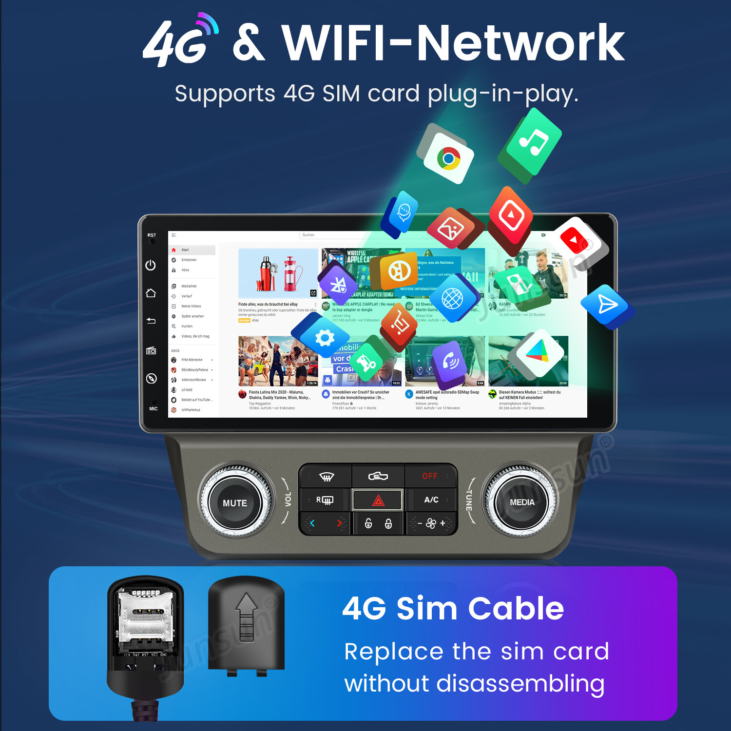 4+64G Android13 Car Stereo Radio GPS Navi 4G WIFI For Chevrolet Camaro 2010-2015
