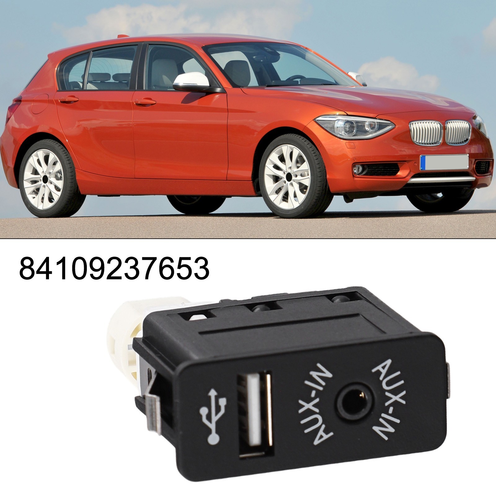 Car USB AUX Input AUX Socket Car USB AUX Input Socket Direct Installation