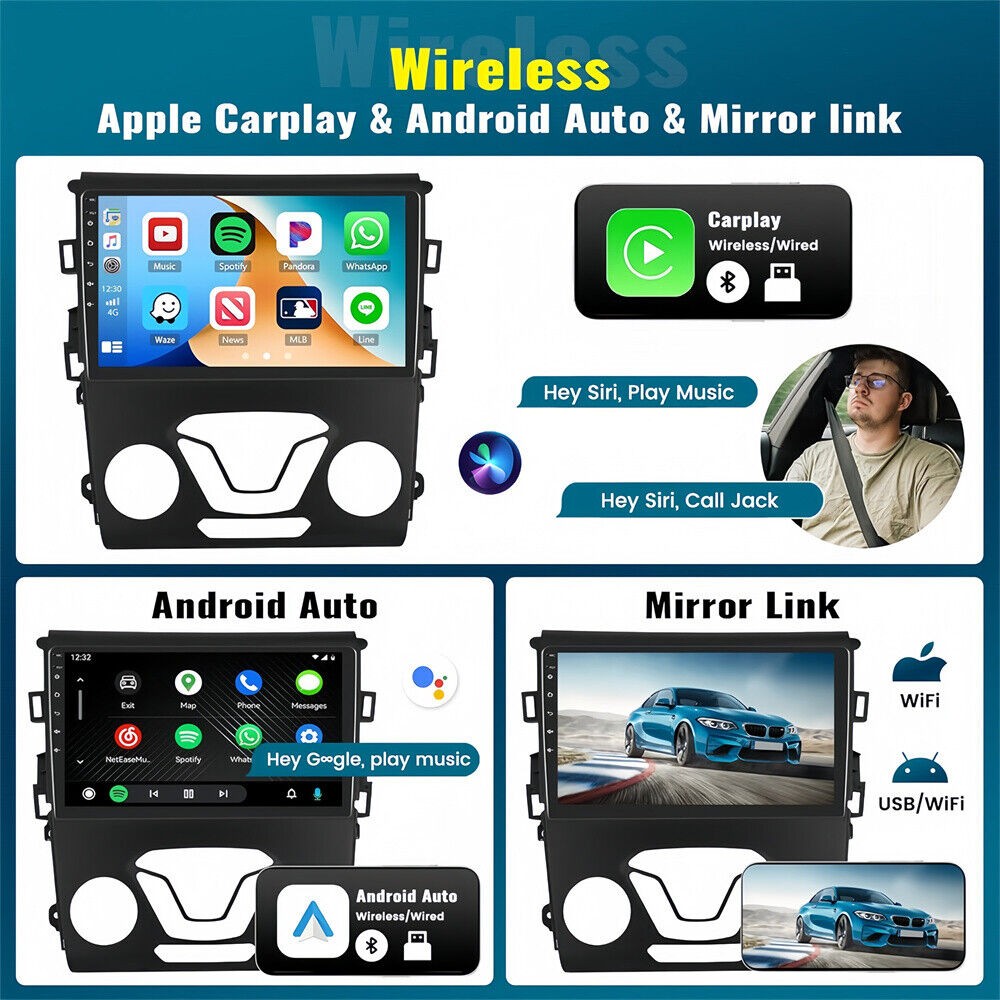 For 2013-2016 Ford Mondeo 9″ Stereo Navi Bluetooth FM/RDS + Camera