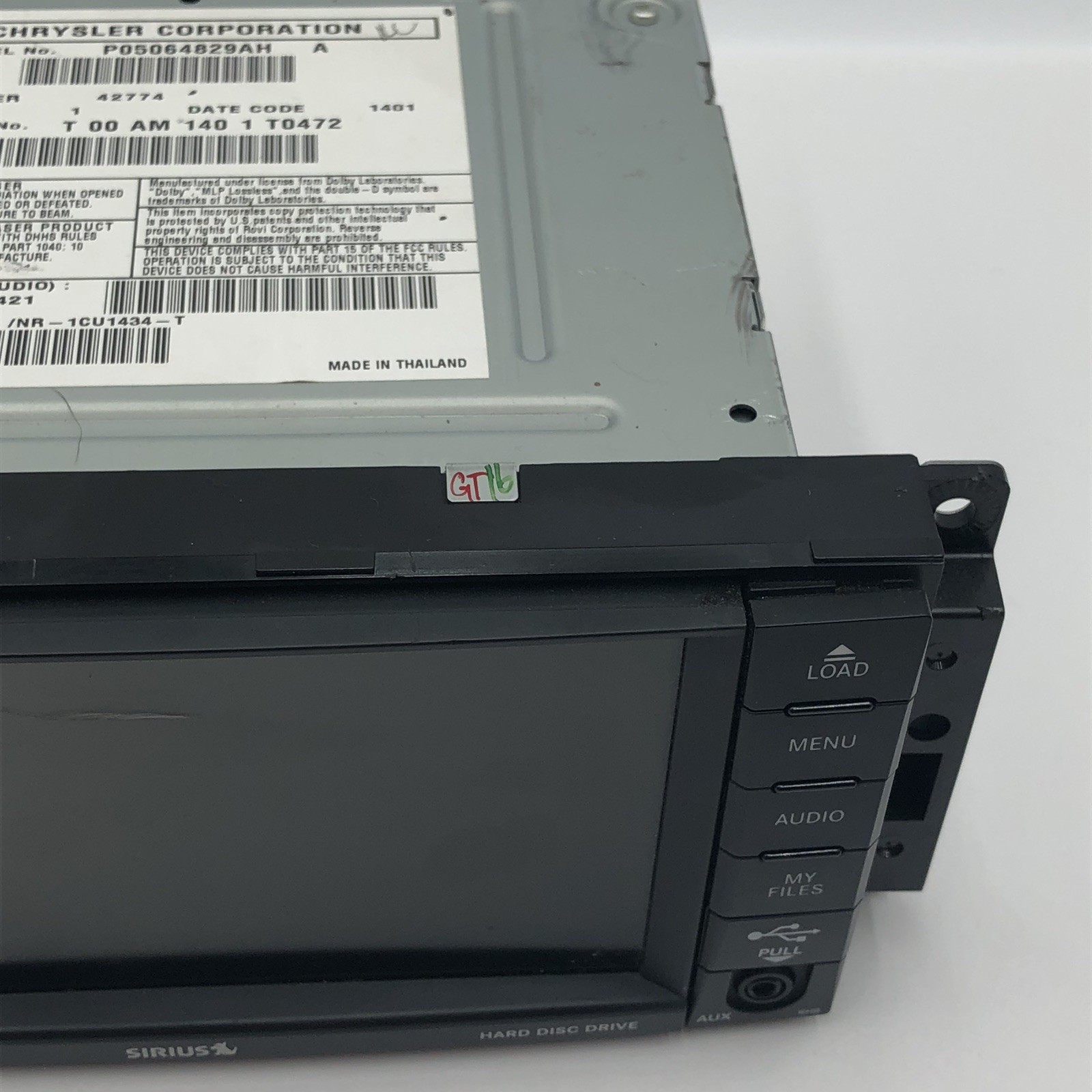 13-16 Chrysler Town Country MyGiG Navigation High Speed Radio RHB P05064829AH