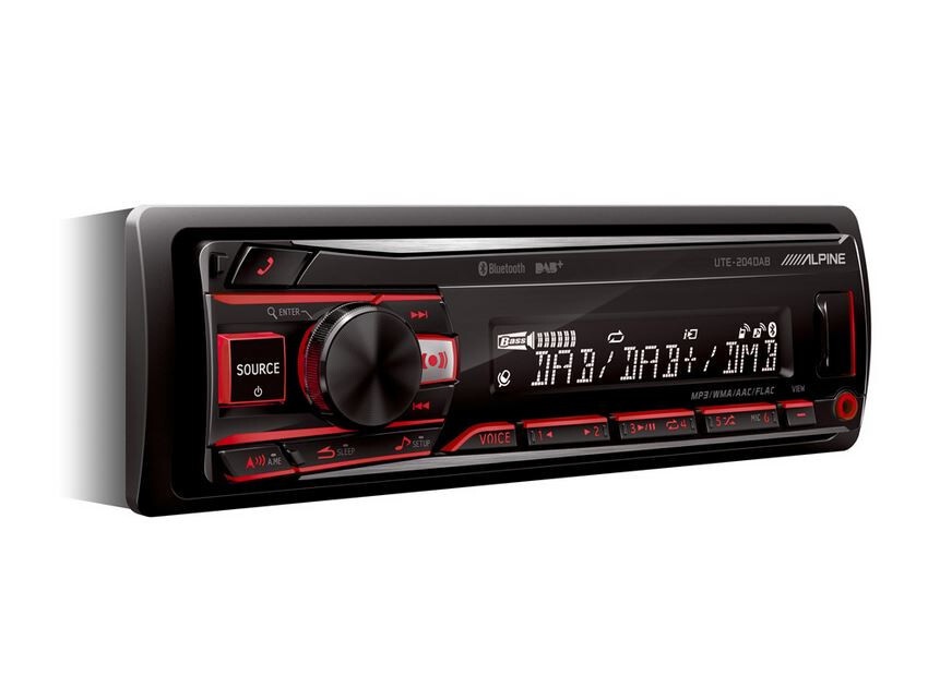 Alpine UTE-204DAB 1 DIN DAB+ Media Receiver – Built-in Amp & Advanced Bluetooth