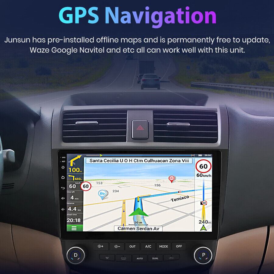 For Honda Accord 7 2003-2007 Apple CarPlay Auto Android 13 Car Radio Stereo Wifi