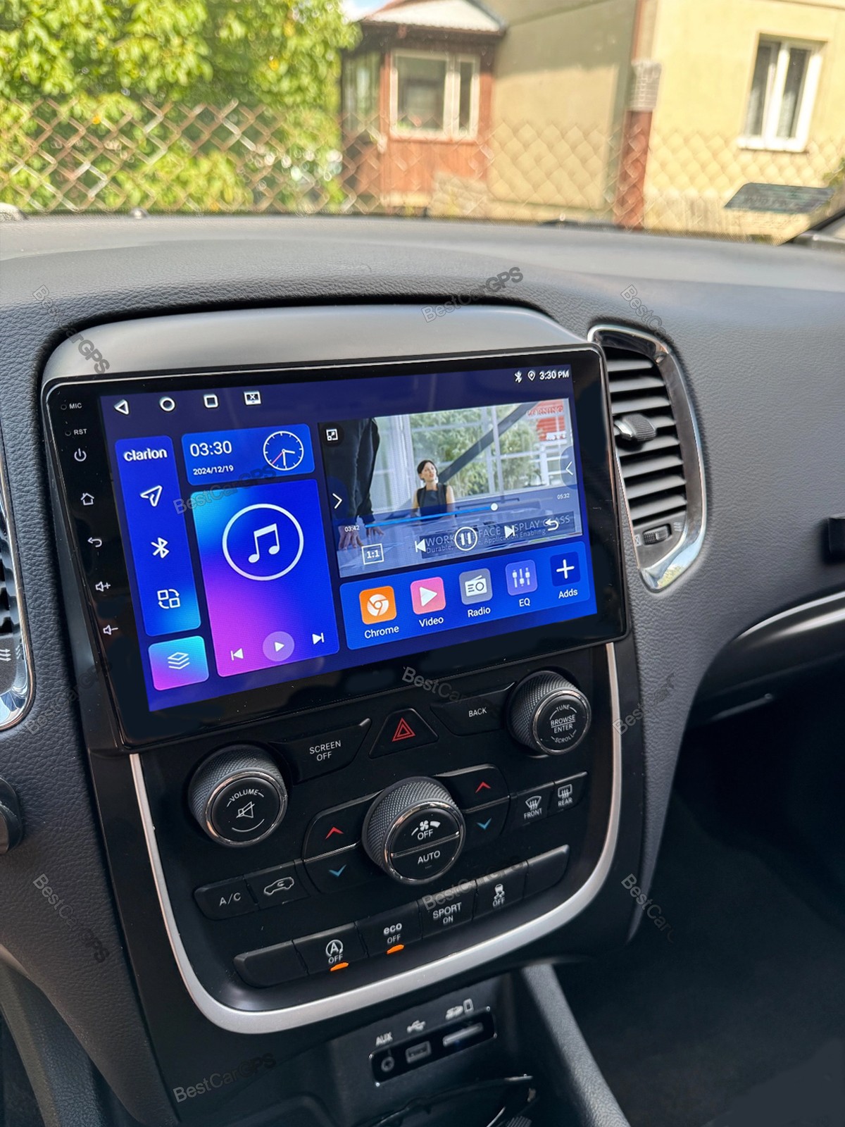 4+64G Android 15 CarPlay Stereo Radio GPS Sat Nav 9″ For Dodge Durango 2014-2020