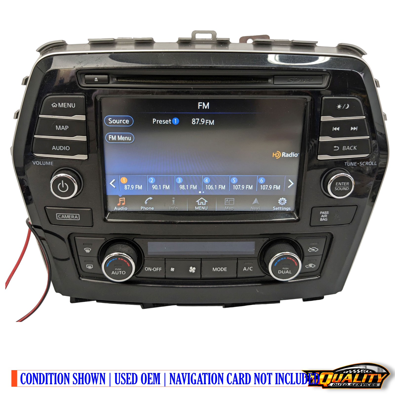 15 – 18 Nissan Maxima OEM Non-Bose APPLE CARPLAY Navigation Am Fm XM Receiver