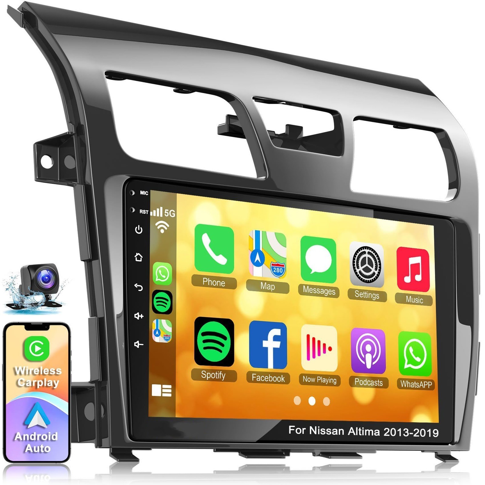 For 2013-2018 Nissan Teana CarPlay Android 13 Car Radio Stereo 4+64G 9in WiFi
