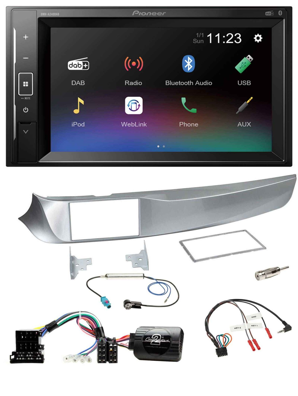 Pioneer DAB Steering Wheel 2DIN Bluetooth USB Car Stereo for Alfa Giulietta 2010-2014 94