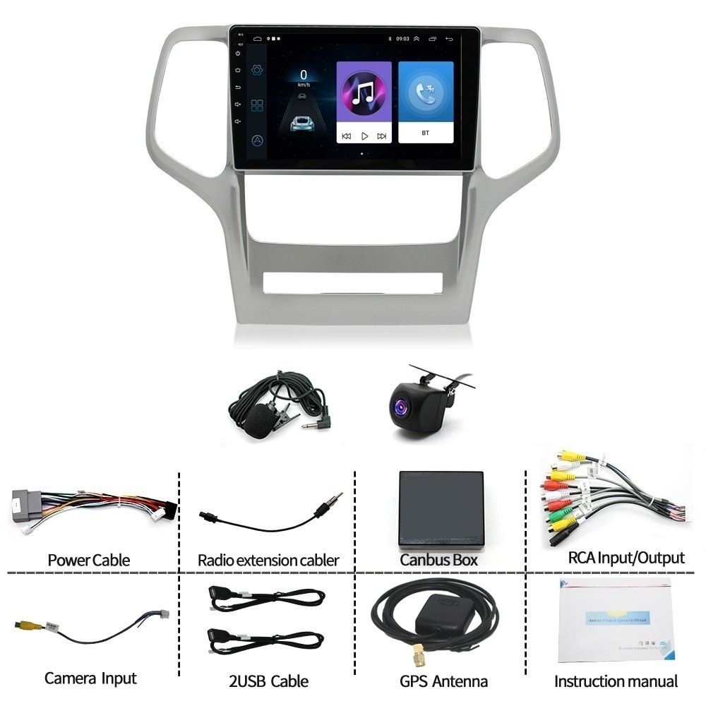 Car Radio Stereo Carplay For 2011-2013 Jeep Grand Cherokee Media Player
