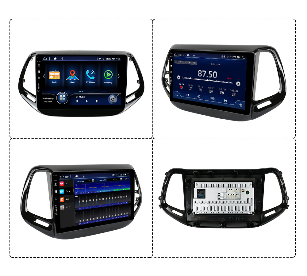 10.1″ 128GB CarPlay Car Stereo Radio Android 13 AM Navi For 2017-19 Jeep Compass