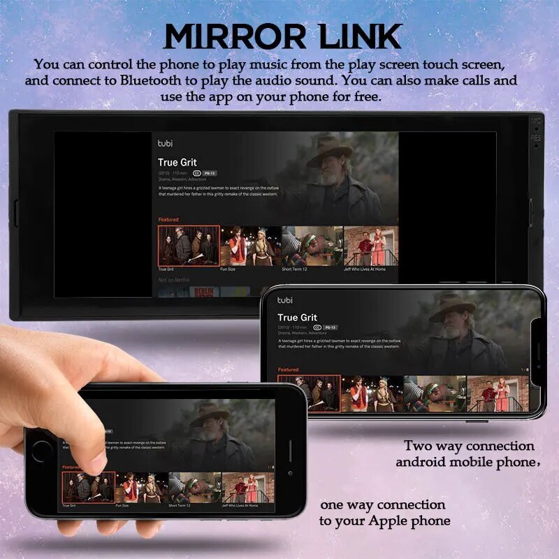 6.9 inch Single 1Din Car Radio GPS WiFi Touch Screen Bluetooth 1+16G Mirror Link