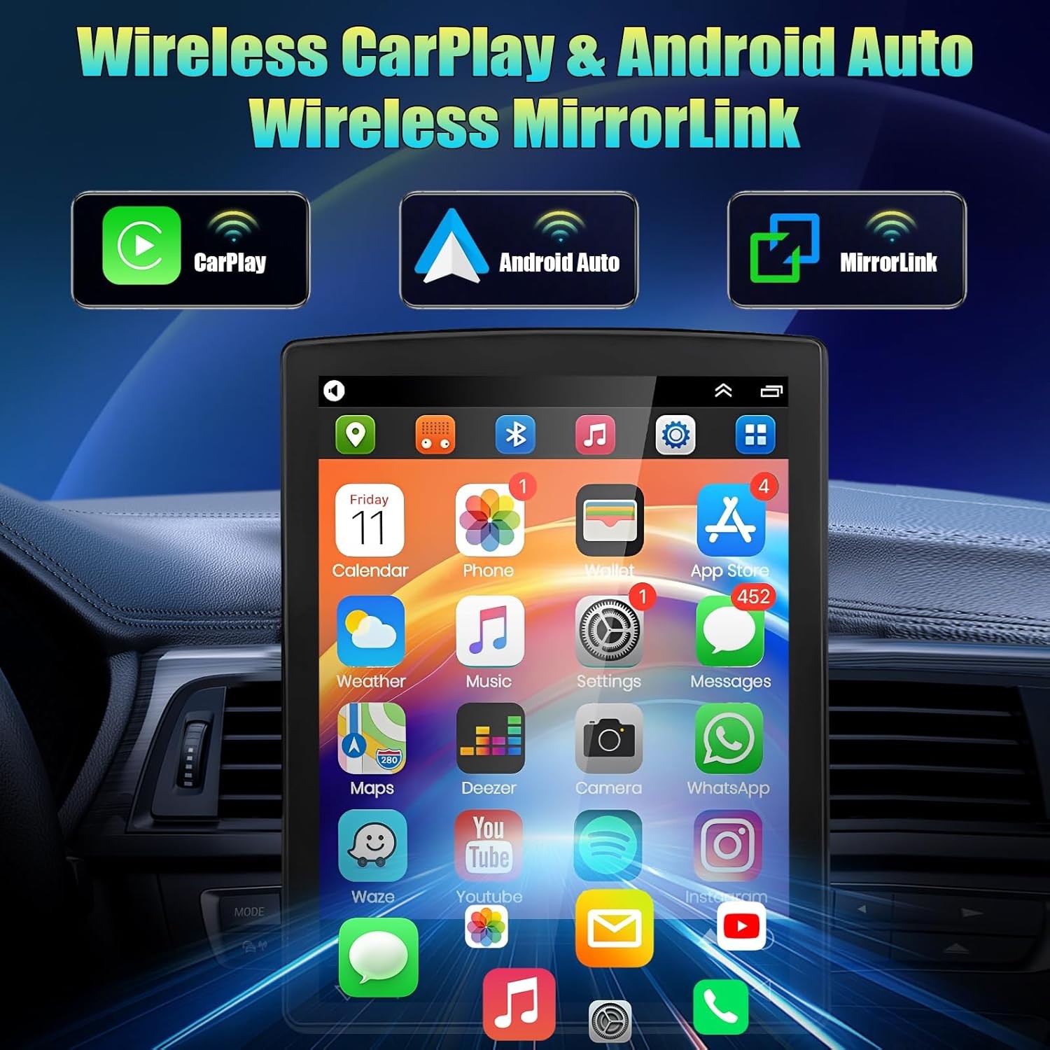 Fit for Ford F150 2009-2014 Android 13 Carplay Car Stereo GPS Navi Radio WIFI BT