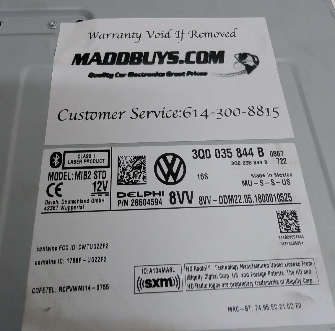 2018-2021 Volkswagen Tiguan Radio Receiver CD Disc Player 3Q0035844B OEM