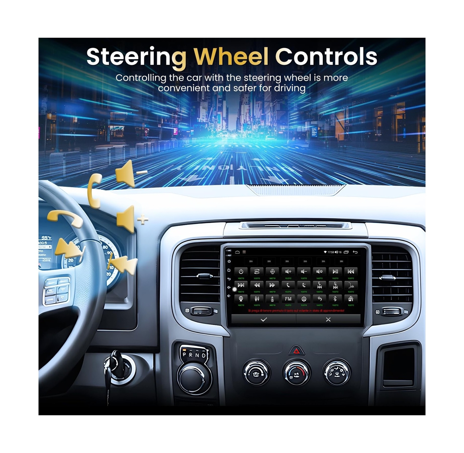 Car Stereo Radio for Dodge Ram 2013-2018 : 5GWiFi 8 Core 4+32G Wireless CarPl…