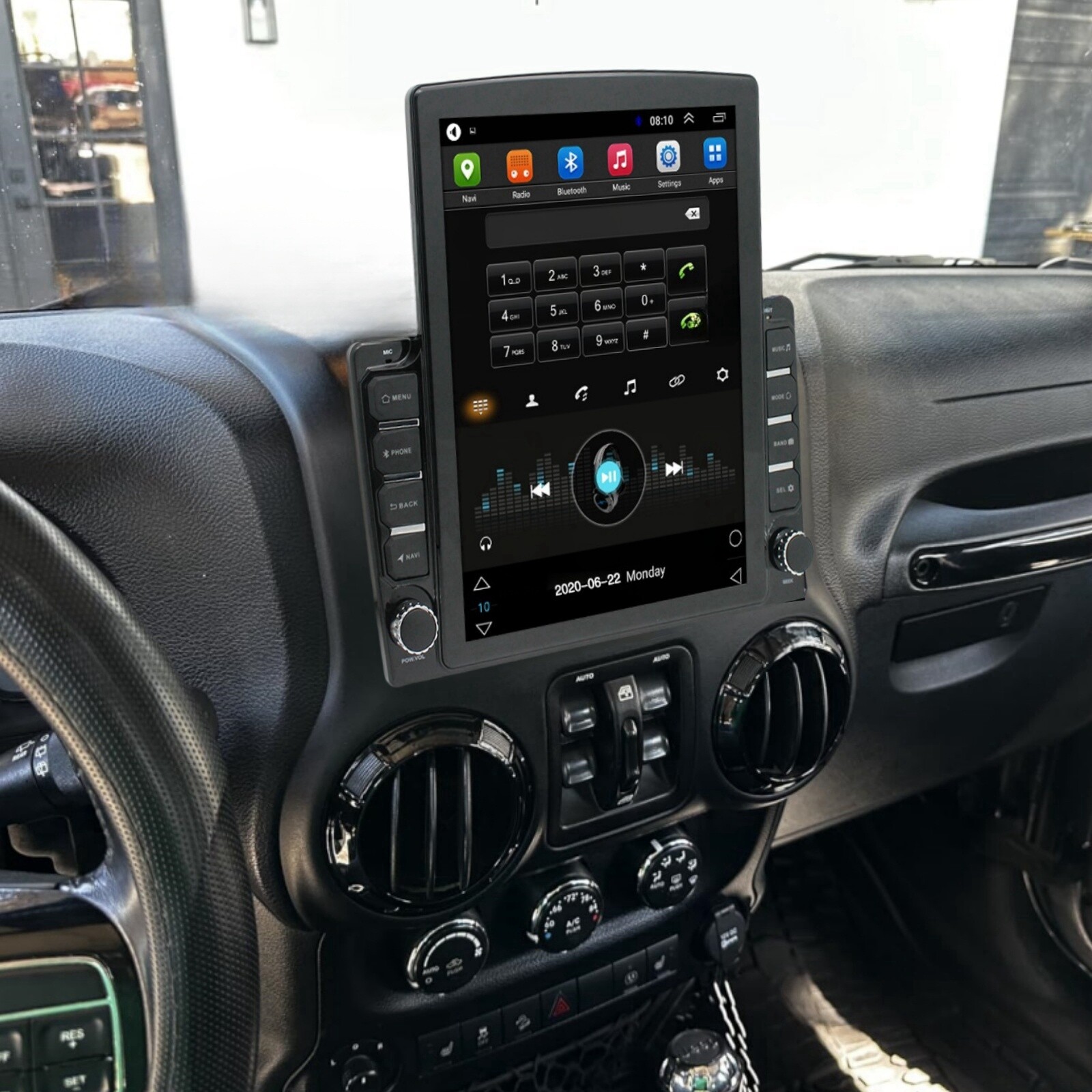 Apple Carplay Car Radio Stereo Android 13 GPS NAV For 2007-2017 Jeep Wrangler JK