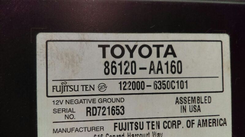 Stereo Radio Receiver 86120AA160 AM FM CD 16860 Fits 05-06 TOYOTA CAMRY OS37