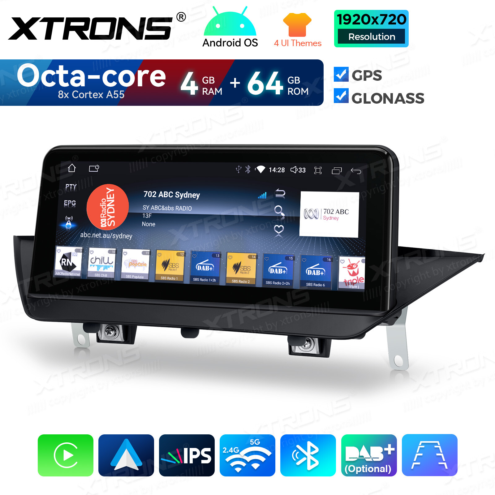 For BMW X1 E84 No Original Display Android 14 Car GPS Navi Stereo 8Core 4+64GB