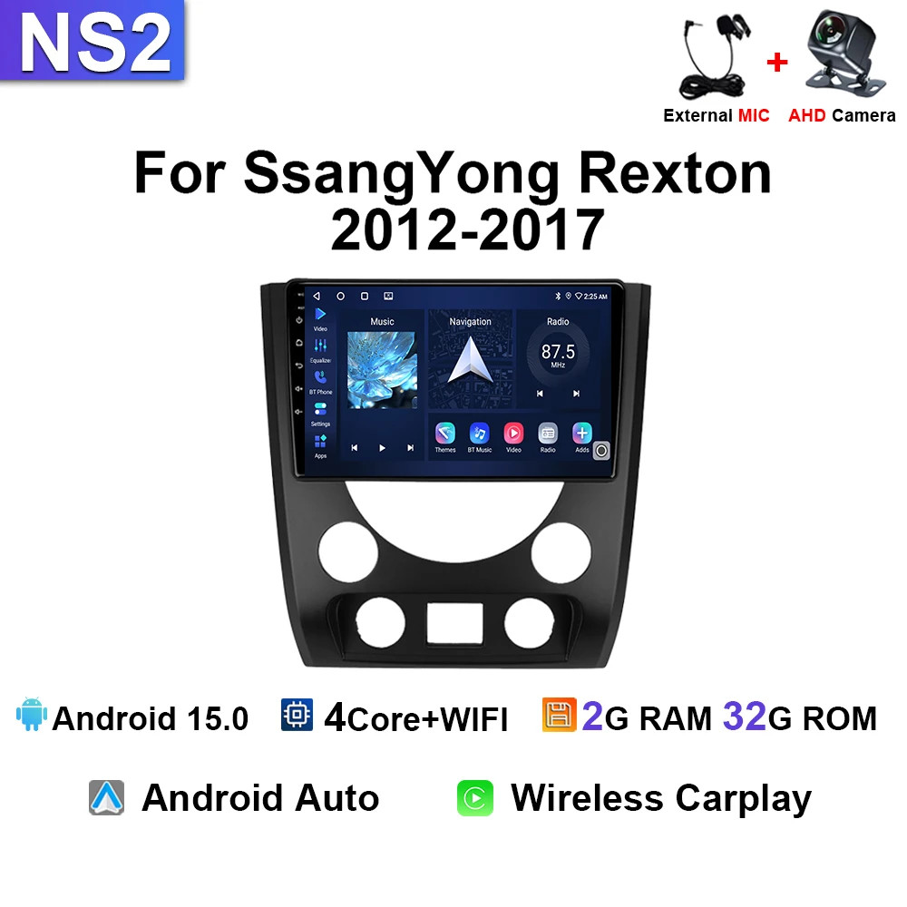 Car Radio For SsangYong Rexton 2012-2017 Android Multimedia Carplay Stereo GPS