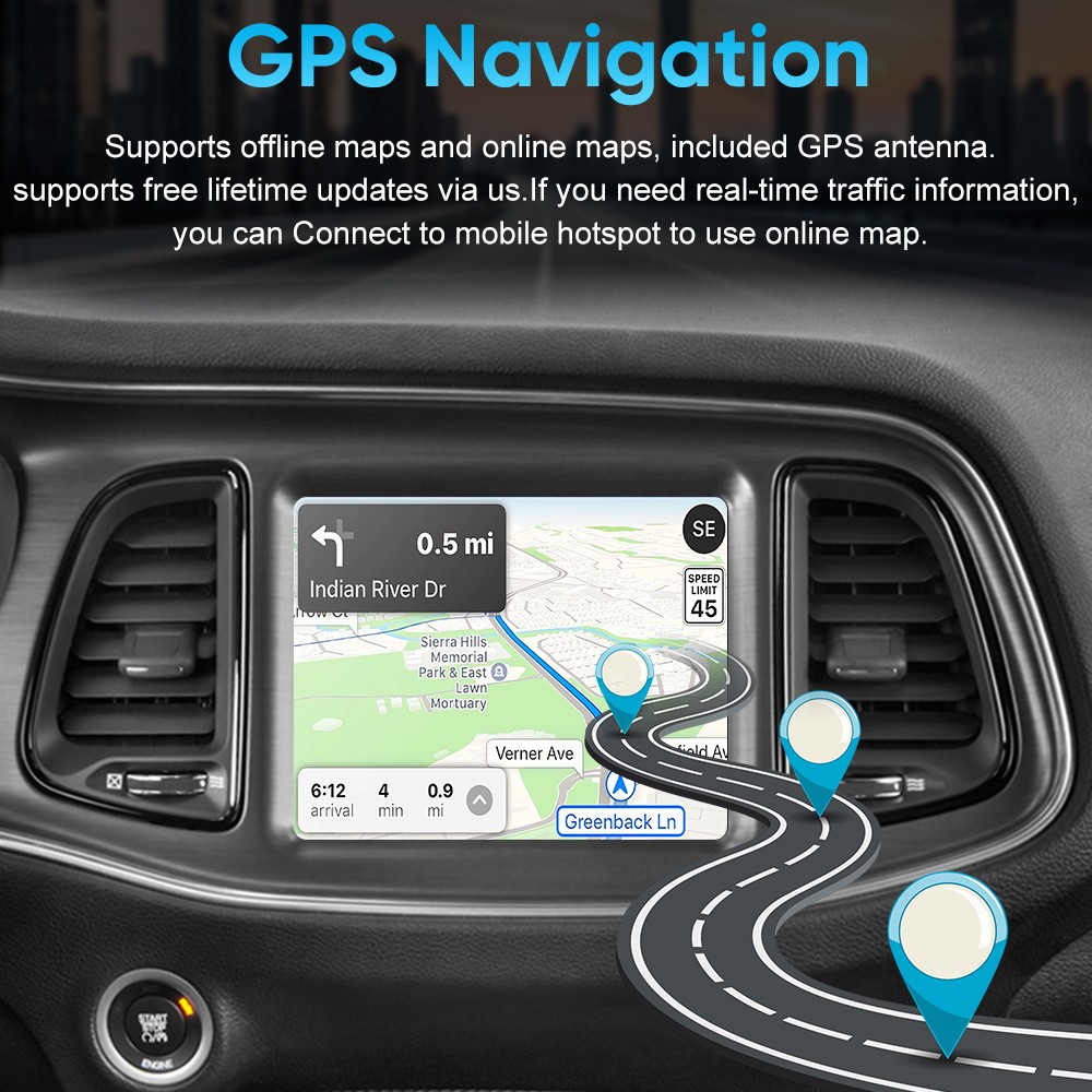 CarPlay 2+64G Android15 For Dodge Charger Challenger 2015-2019 Car Radio GPS Nav