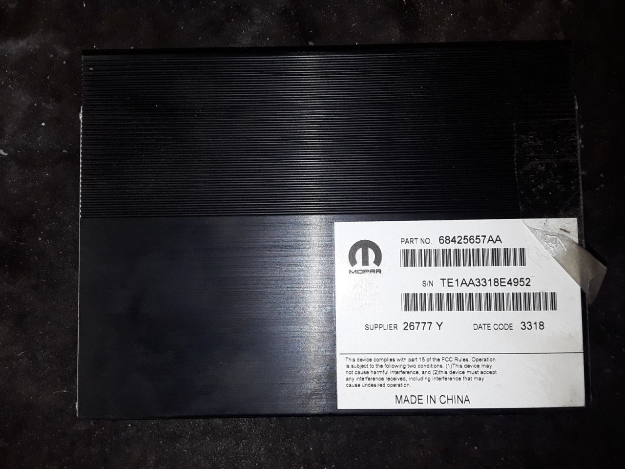 Audio Equipment Radio Amplifier 276 Watt Opt RD7 Fits 17-23 CHALLENGER 806919