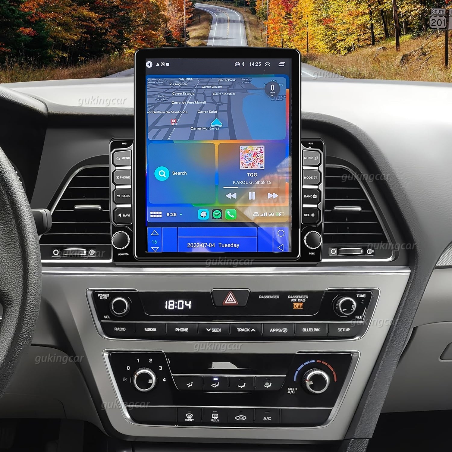 For Hyundai Sonata 2015-2017 Gps Dsp Carplay 9.7inch Android13 Car Stereo Radio