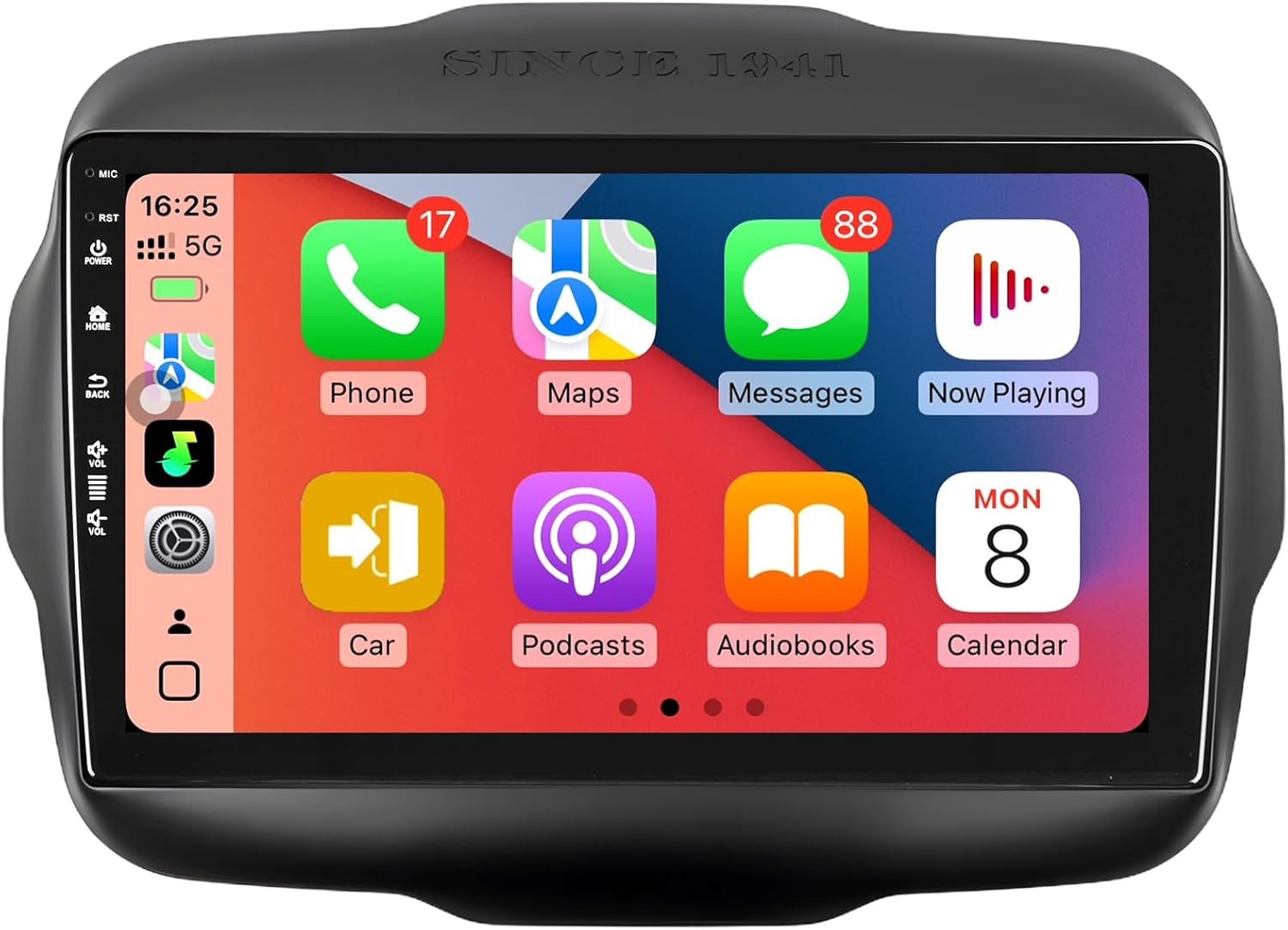 Car Stereo for Jeep Renegade 2015-2020 Wireless CarPlay/Android Auto WiFi 6, SWC