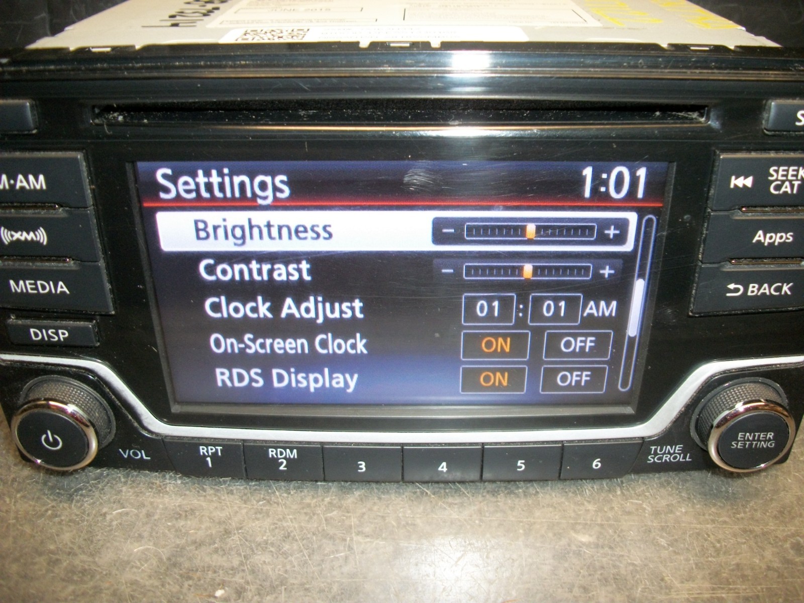 2015 NISSAN SENTRA 5″ Screen SAT Radio CD BLUETOOTH 281859MB0A TESTED