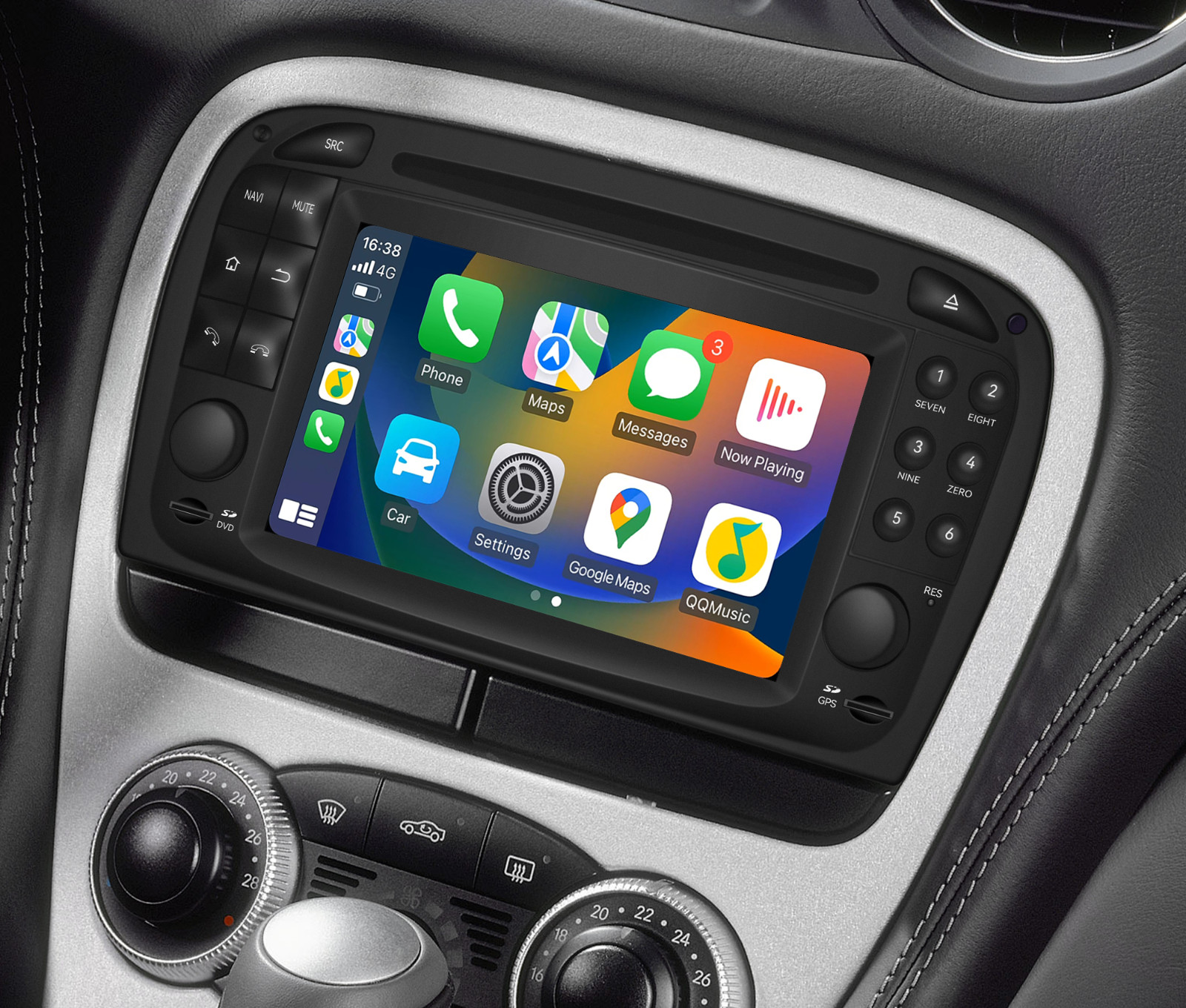 6.2 Radio for Mercedes SL R230 SL280 SL300 01-05 CarPlay Android Auto Navi DVD