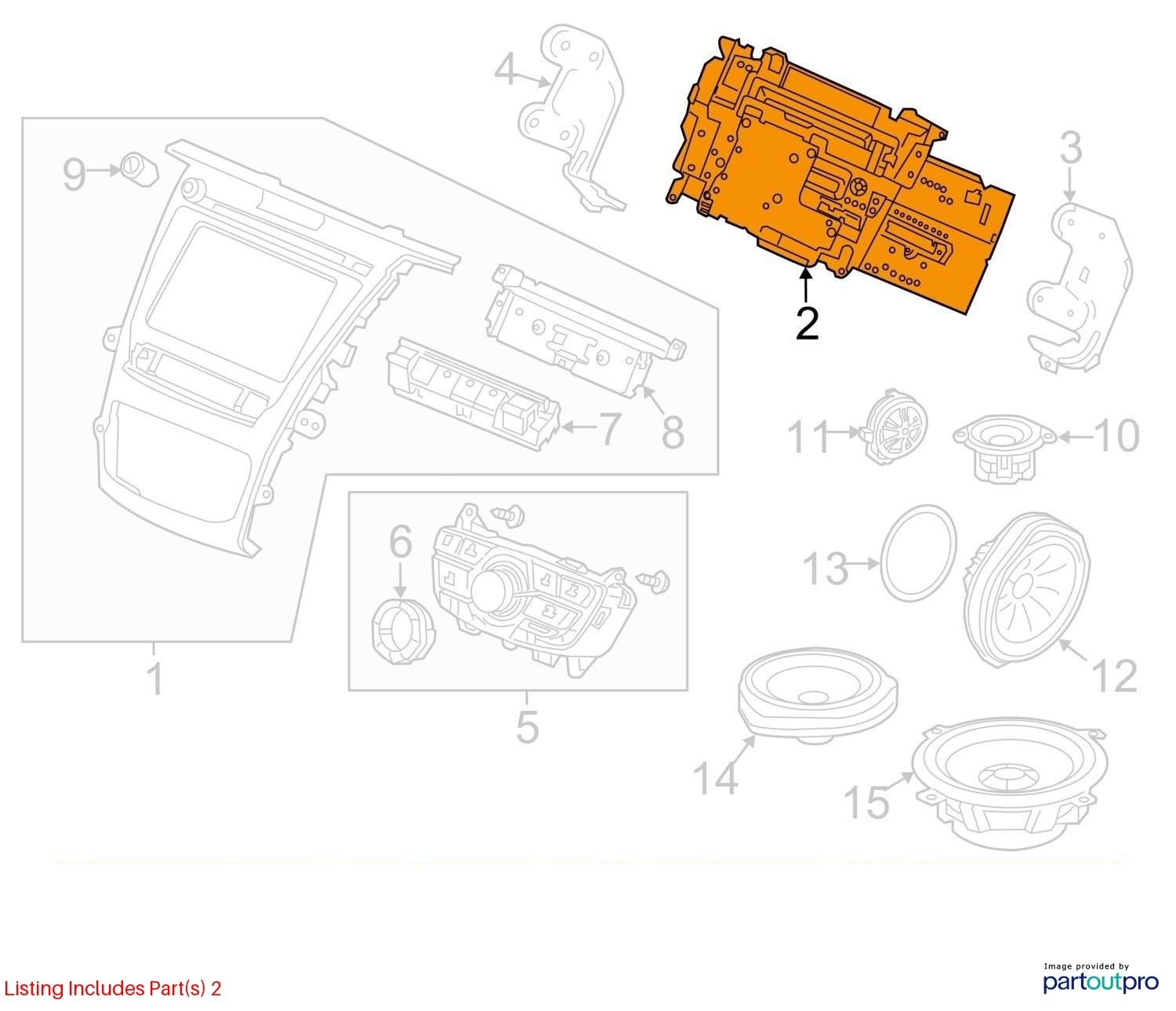 RADIO Acura TLX 2019 19 2020 20 39540-TZ3-B030 1332877