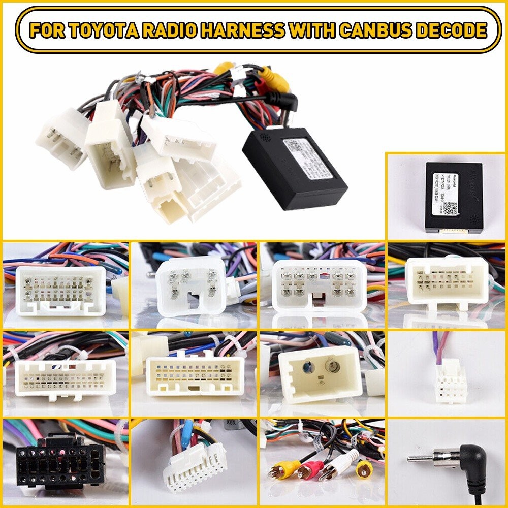 1-10Set Stereo Radio Power Harness Cable Wire Adapter Support JBL AMP For Toyota
