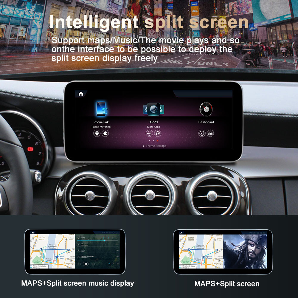 Ugode 12.3in Android Screen CarPlay GPS Mercedes Benz C GLC W205 2014-2019 NTG5