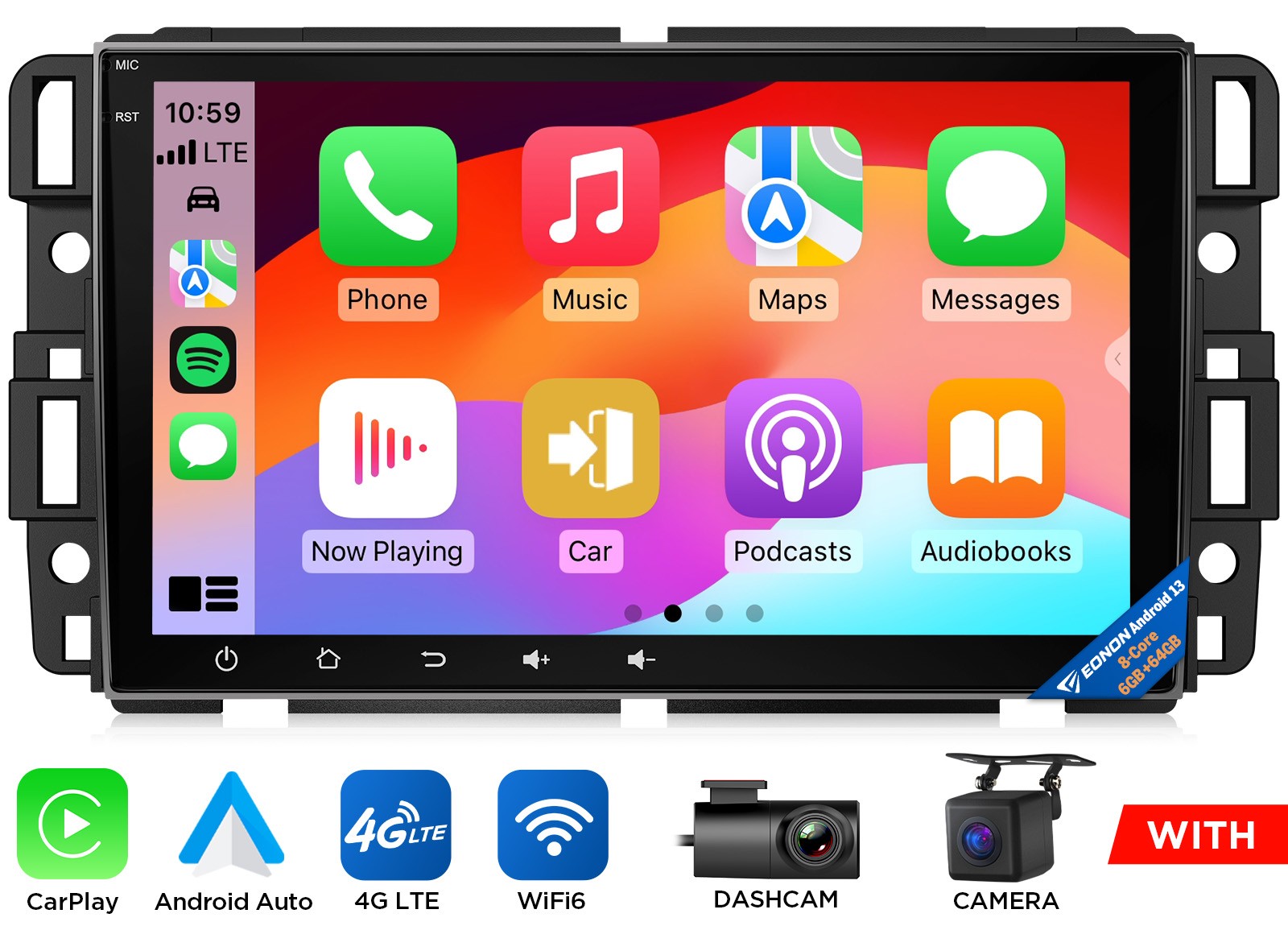 Android 13 8+128GB Car Stereo Bluetooth DSP GPS Navi CarPlay for Chevy Silverado