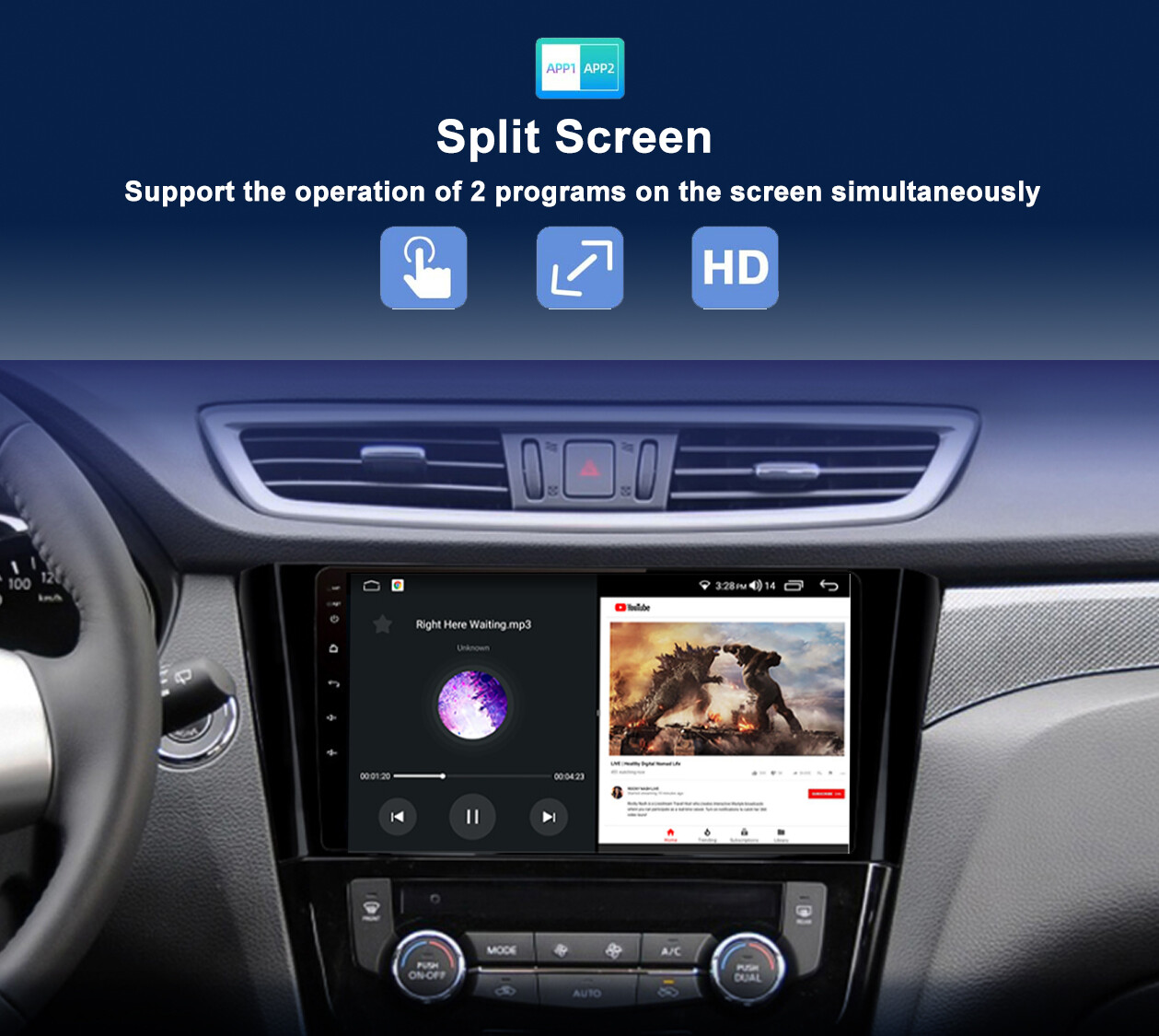 8G+256GB For Nissan Xtrail Qashqai Rogue Car Stereo Radio GPS Android 13 CarPlay
