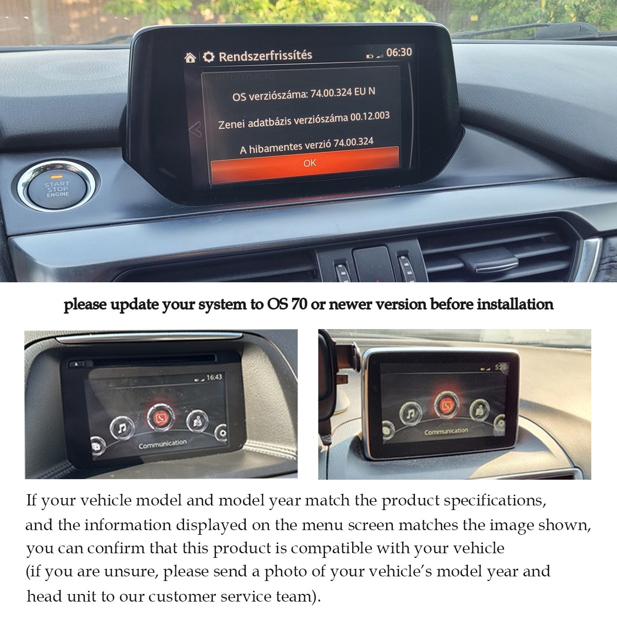 Wireless/Wired Type-C Mazda Android Auto Fit for Mazda 3 Mazda 6 CX3 CX5 CX9 MX5