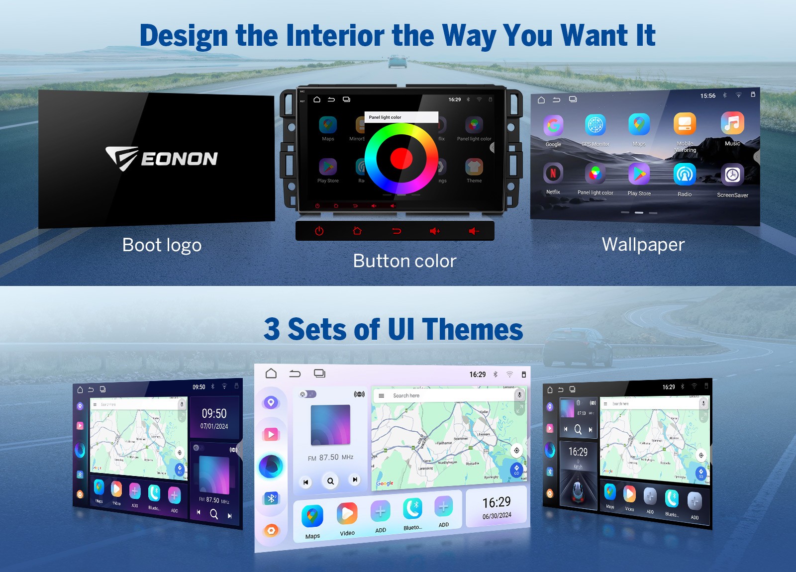 Android 14 4+64 Auto 8″ IPS Car Radio Stereo CarPlay GPS DSP For GMC Chevy Buick