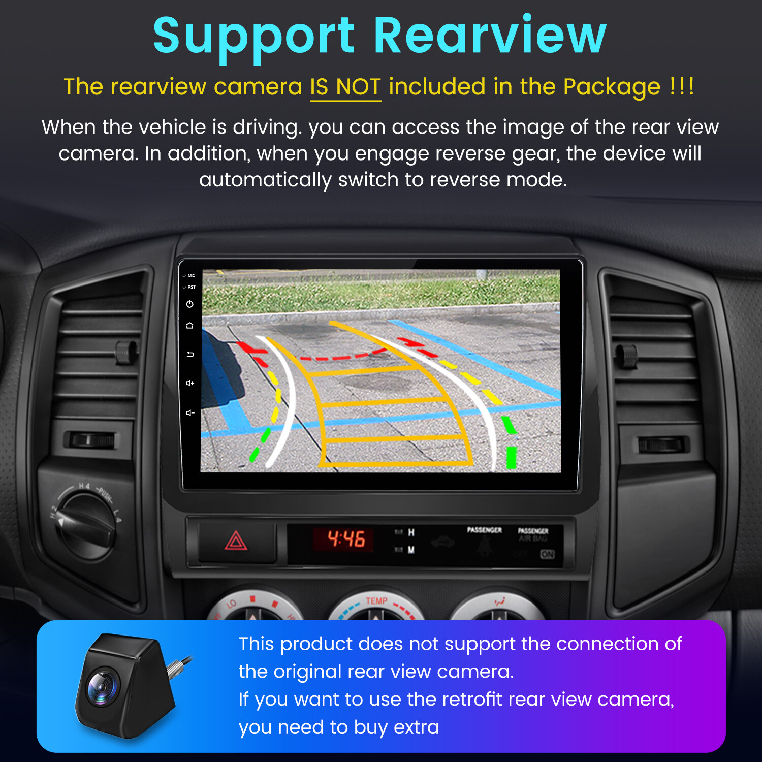 8Core 4+64GB Android 13 Carplay Stereo Radio GPS 4G For Toyota Tacoma 2005-2015