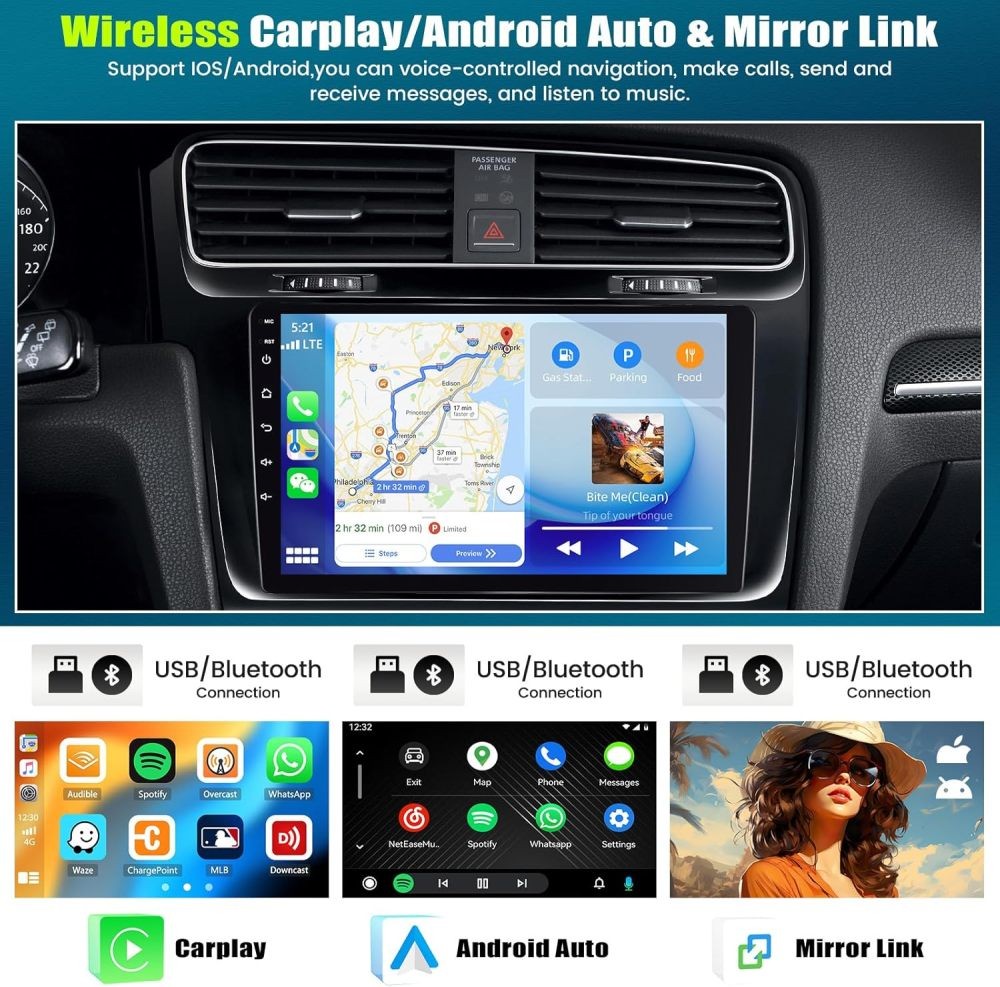 Apple Player For Mazda CX-9 2007-2015 Carplay Android 15 GPS BT Car Radio Stereo