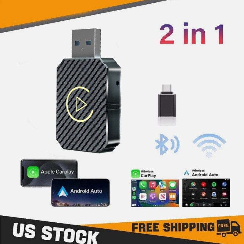 Wireless CarPlay Adapter for iPhone, 2026 Convert Wired to Car Play Wireless