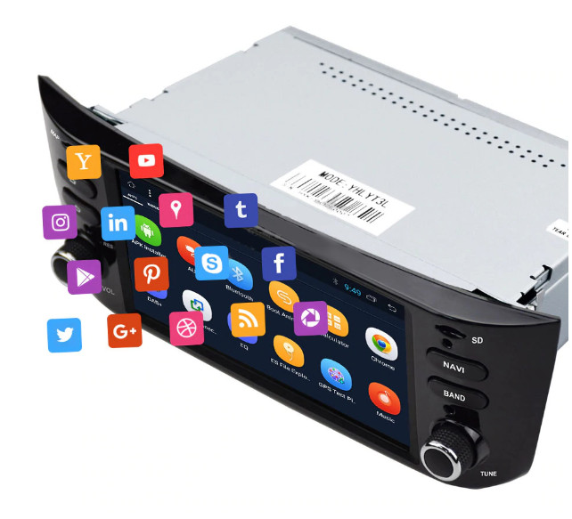 CAR TABLET CAR RADIO ANDROID 14 1 DIN FIAT PUNTO EVO 2012-2016 2GB RAM 32GB ROM