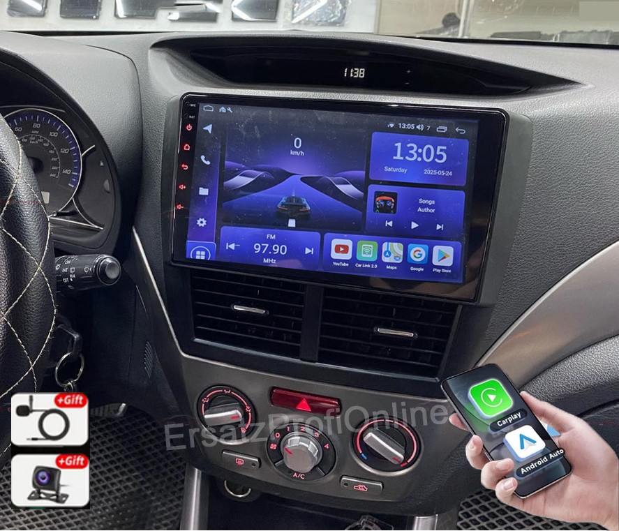 4+64GB For Subaru WRX 2008-2014 Apple CarPlay Car Radio Android 13 GPS +Camera