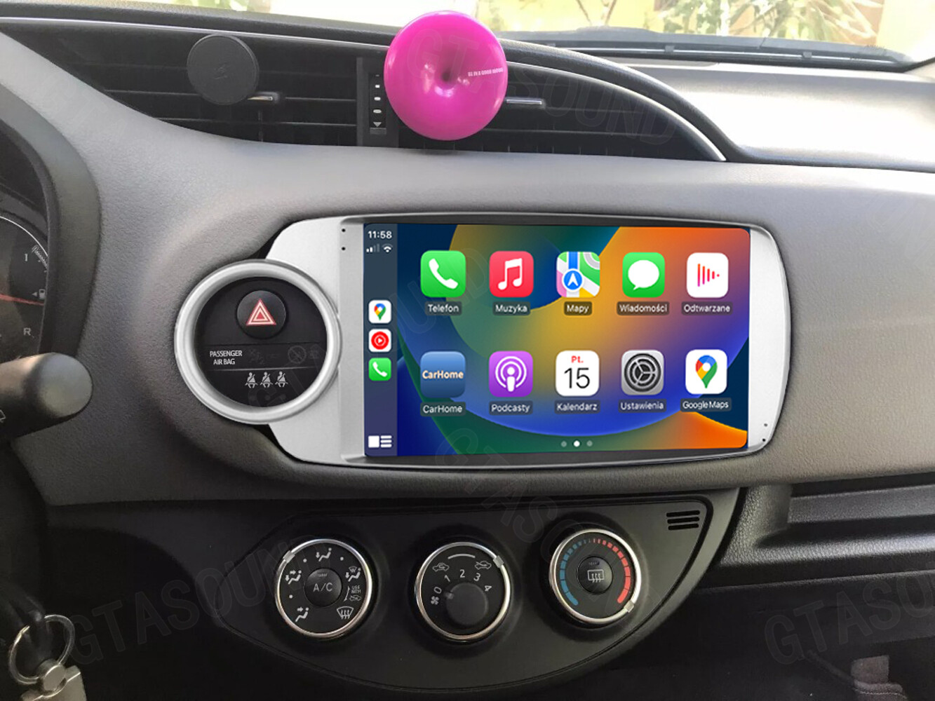 Para Toyota Yaris 2012-2017 Estéreo de coche con GPS Radio Android Auto CarPlay
