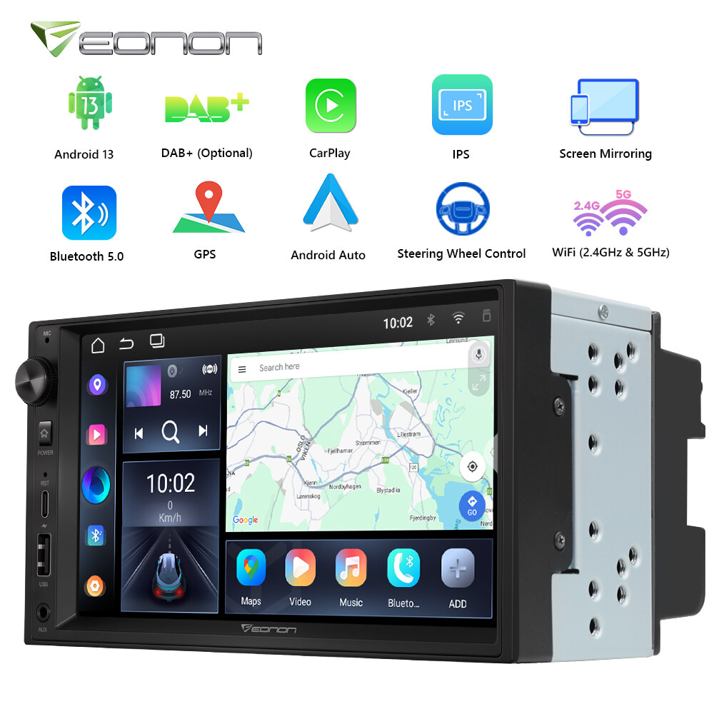 Double 2Din Android 13 Car Stereo 7″ GPS Navigation Radio Player USB WiFi 1080P