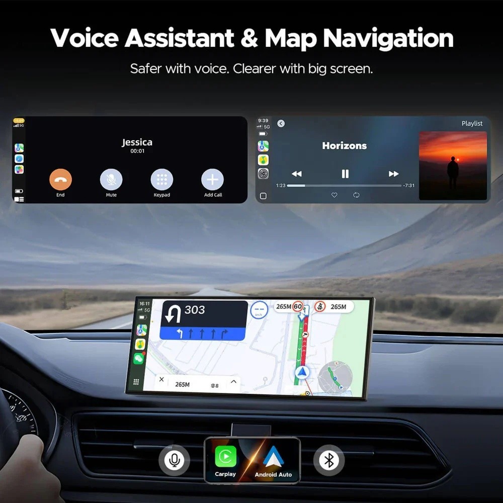 GetPairr 11.4″ Car Screen Display YouTube Netflix Wireless CarPlay Android Auto