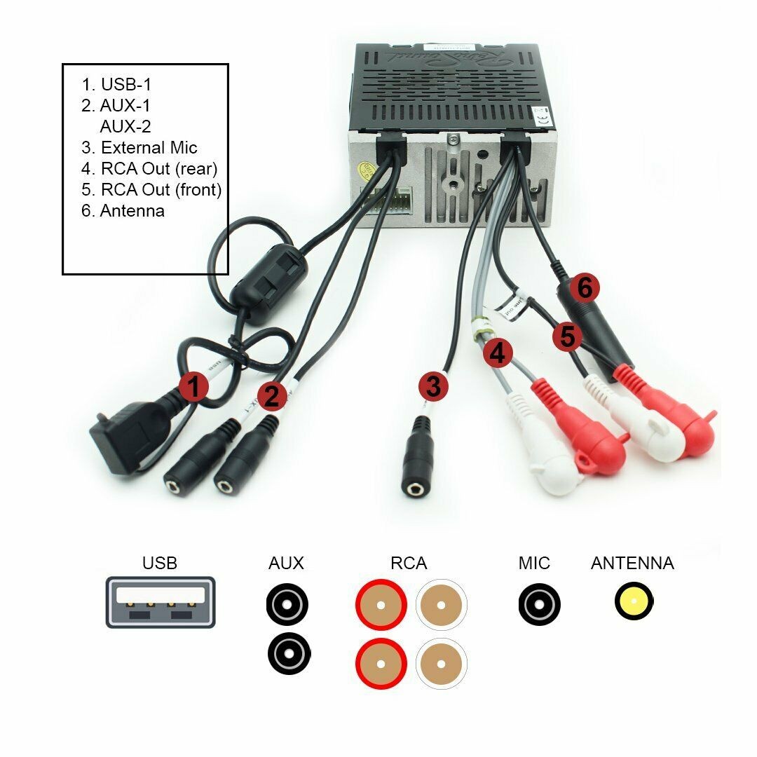 1958-67 Volkswagen VW Beetle M2 Radio Bluetooth Hands-free USB RetroSound