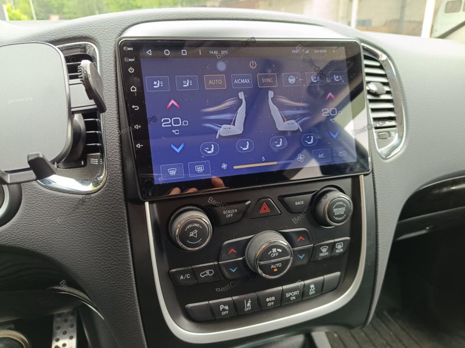 4+64G Android 15 CarPlay Stereo Radio GPS Sat Nav 9″ For Dodge Durango 2014-2020