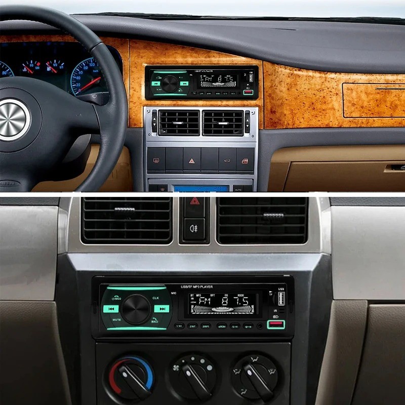 Car Stereo 1 DIN Radio Audio In-Dash Bluetooth FM USB AUX MP3 Player