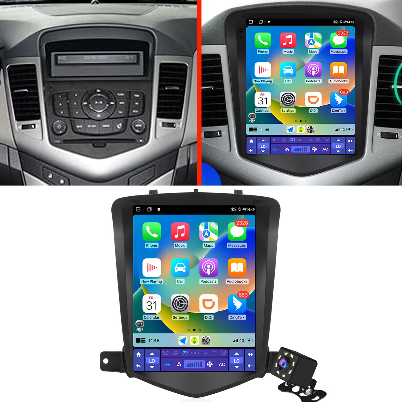Car Radio Stereo Carplay For 2011-2015 Cruz Radio Carplay Navi EQ FM RDS